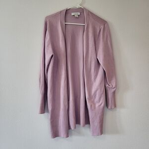 Christopher & Banks Lavender Open-Front Cardigan